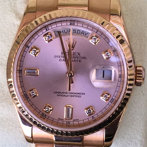 rolex president pink gold|Rolex presidential white gold.